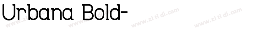 Urbana Bold字体转换